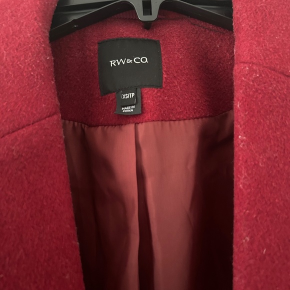 RW Red Wool Coat - Picture 2 of 4